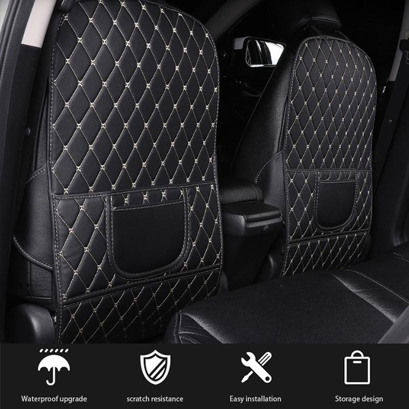 Защитный коврик для спинки автомобильного сиденья из искусственной кожи для детей, защита от грязи и грязи